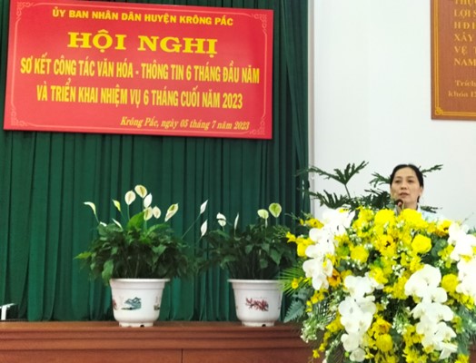 Hội nghị sơ kết công tác văn hóa - thông tin 6 tháng đầu năm và triển khai nhiệm vụ 6 tháng cuối năm 2023