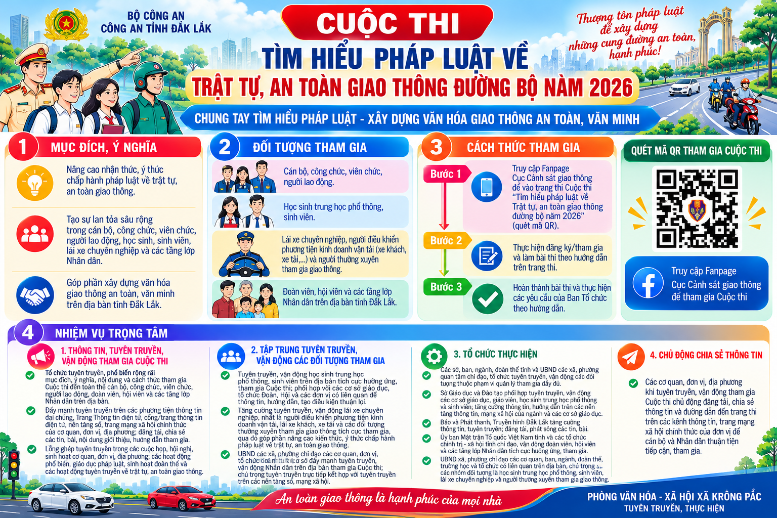 Tuyên truyền hưởng ứng Cuộc thi “Tìm hiểu pháp luật về trật tự  an toàn giao thông đường bộ”