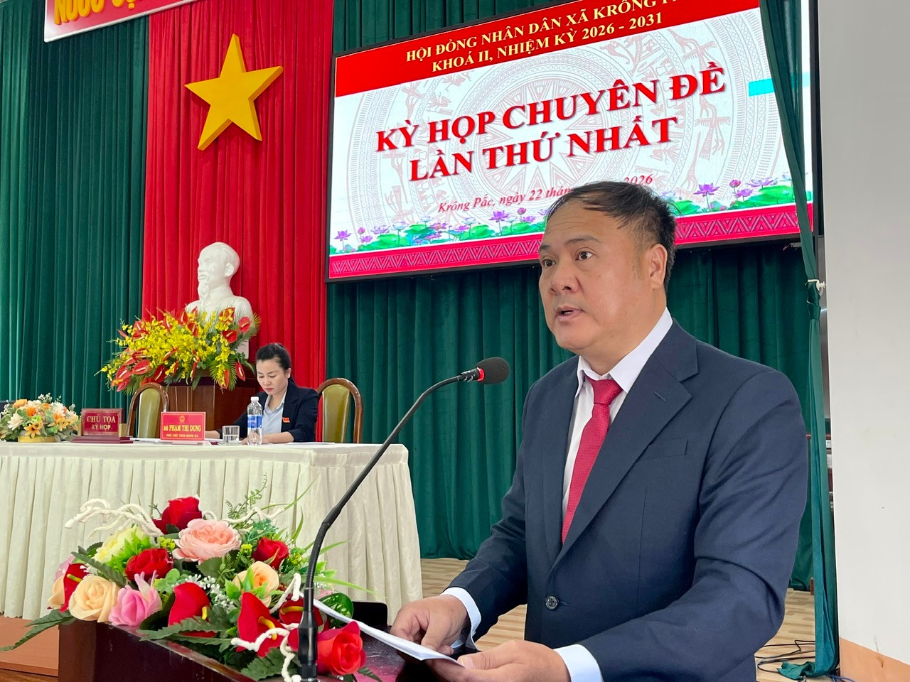 HỘI ĐỒNG NHÂN DÂN XÃ KRÔNG PẮC KHOÁ II, NHIỆM KỲ 2026-2031 TỔ CHỨC KỲ HỌP CHUYÊN ĐỀ LẦN THỨ NHẤT